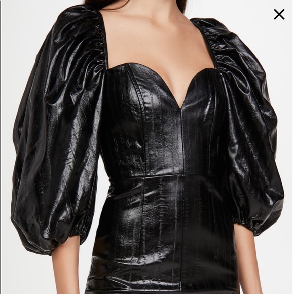 NWT rotate faux leather dress - Picture 4 of 7